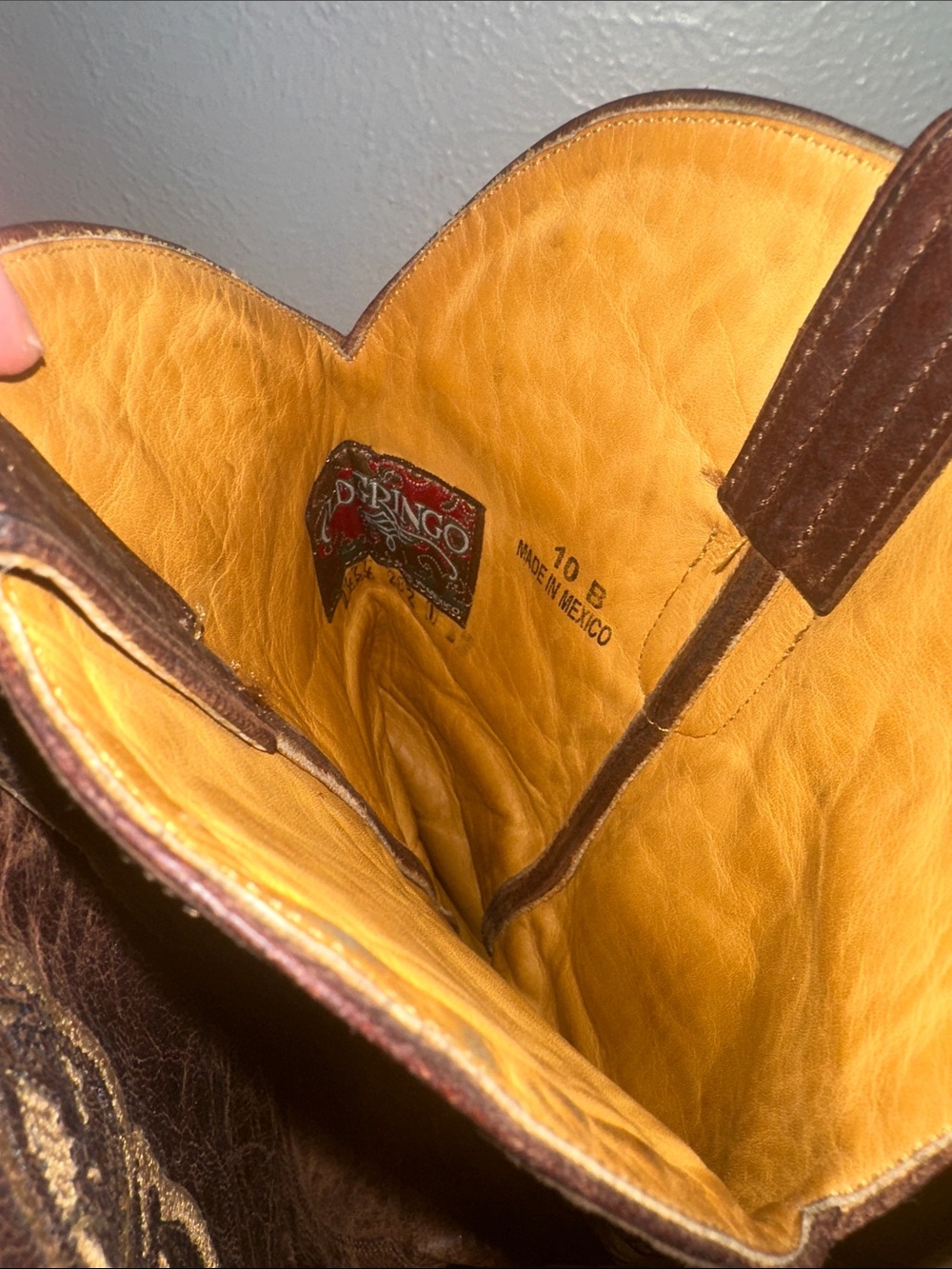 Old Gringo Brown Embroidered Leather Western Heeled Boots - Picture 5 of 9
